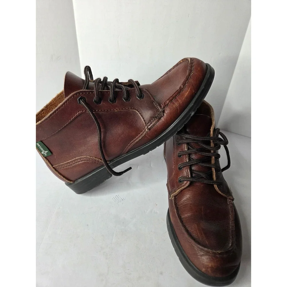 Eastland Mens Brown Leather Moc Toe Chukka Boots Lace Up Ankle Work Boots 5226